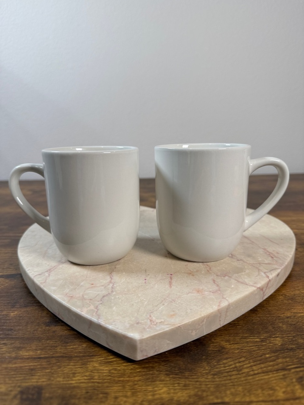 Classic White Ceramic Coffee Mugs - Set of 2, 12 Oz Microwave & Dishwasher Safe